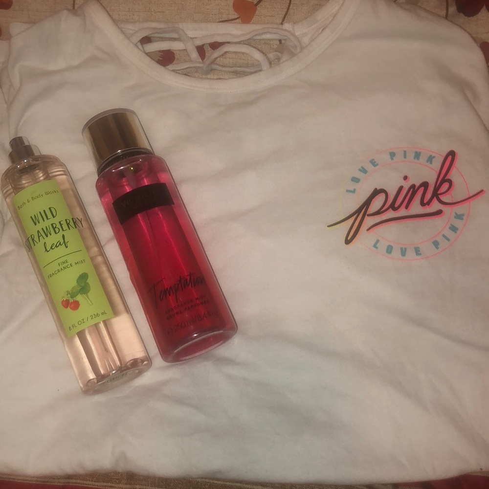 Pink VS Shirt, 2 perfumes